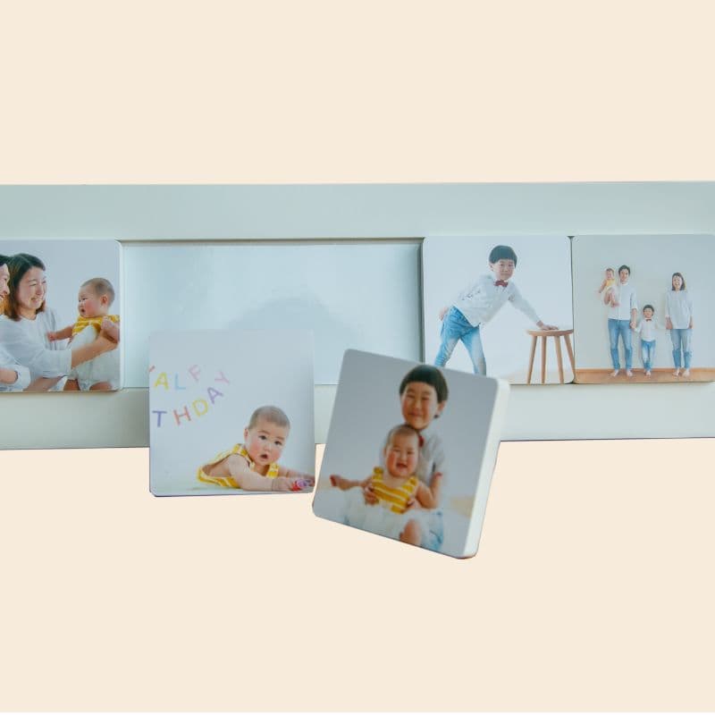 フォトブロック　イメージ写真　５つ取り外し可能なブロック額