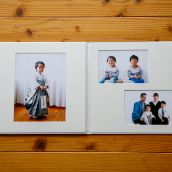 6切台紙2ページ(3コマ) 中ページ見開きイメージ写真